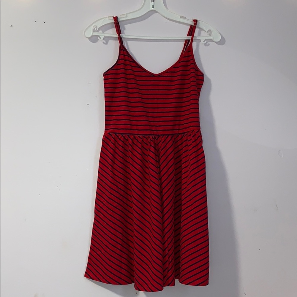 Red striped dress